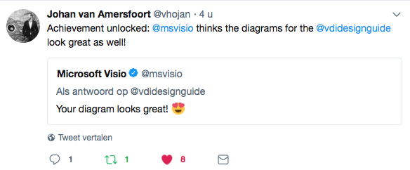 Tweet from the Visio account